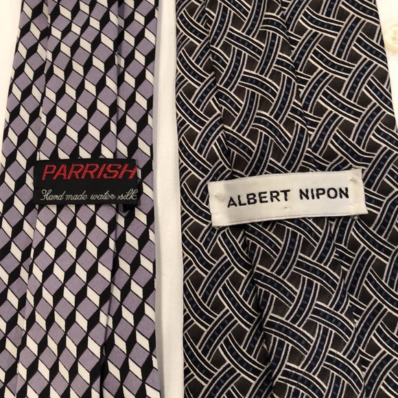 NWOT Ass’t ties. Gray, black, and white. Olive, cream,and blue. Fathers Day gift - Picture 6 of 6